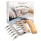 Garras de Carne, Tenedores de Carne, Tenedores para Barbacoas y Ahumadores, Pulled Pork Garras Carne Garras de Oso Tenedores de Barbacoa Meat Claws, Accesorios para Parrillas para BBQ Ahumados 1 Par