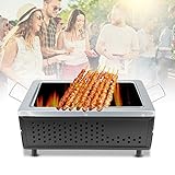 LYJL Cerámica Japonesa Hibachi BBQ Table Grill Yakitori Barbacoa Charcoal Grill (40 Cm)