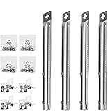 LOKHING 4 Pack 001 Universal BBQ Parrilla de Gas Reemplazo de Adjustable quemadores de Tubo de Acero Inoxidable para Campingaz, CCLIFE, Landmann, Char-Broil, Broil-Master y Otro Modelos de Parrilla