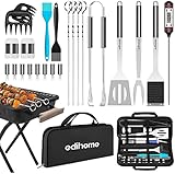 Edihome, Utensilios Barbacoa, Set Accesorios de 25 Piezas, Kit Profesional, Acero Inoxidable, Regalos Hombre, con Maletín Incluido para Parrilladas Premium