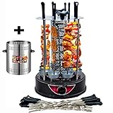 Parrilla De Barbacoa Eléctrica Sin Humo Asador Eléctrico Para Interiores Parrilla De Barbacoa Giratoria Automática Horno De Barbacoa Pequeño Sin Humo Por Brochetas Asados (6 Fork)