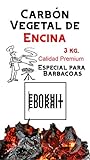 Carbón Vegetal Ecologico de Encina, para Barbacoas, Procedente de la Poda de Dehesas, Especial Barbacoas y Restaurantes. (Carbon 3 Kg)