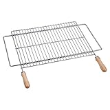 Sauvic 02722 PARRILLA BARBACOA EXTENSIBLE 50X40 ZINC, Acero, 53.50x62.50x3.00 cm