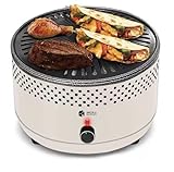 Smith & Barker Parrilla de carbón portátil sin humo, ecológica, para pícnic, camping, festivales, jardín