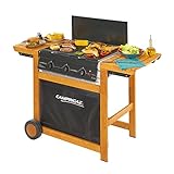 Campingaz Woody Adelaide 3 Barbacoa de Gas con 3 Quemadores, 14 Kw, Fácil Sistema de Limpieza Instaclean, Parrillas de Acero, 2 Mesas Laterales, 80x50x20 cm, Gris (Antracita), 3000004975