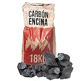 FLASHPRIX Carbón Encina 18kg Ideal para Barbacoas, Gran duración y Exquisito Aroma, Saco de 18kg