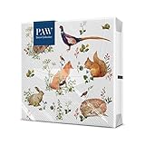 PAW Servilletas Papel 3 Capas - 33 x 33 cm. 20 piezas. Impreso con tinta a base de agua. Naturaleza, flora, fauna. Perfecto para fiestas de cumpleaños, barbacoas en el jardín, fiestas con amigos.